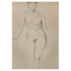 Retro Nude - Original Drawing by Jean Delpech - Mid 20th century