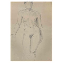 Nude - Original Drawing by Jean Delpech - Mid 20th century