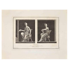 Antikes römisches Fresco-Herculaneum – Radierung Carlo Nolli – 18. Jahrhundert