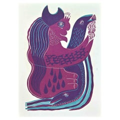 Creatures - Screen Print by Axel Hartenstein - Mid 20th century
