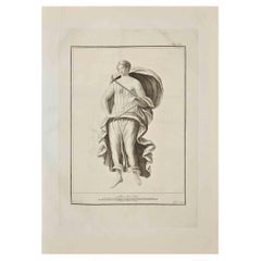 Ancient Roman Fresco Herculaneum - OEtching  - 18th Century