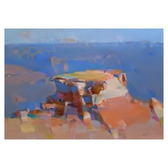 South Rim, Landscape Impressionism Original oil Painting, Ready to Hang