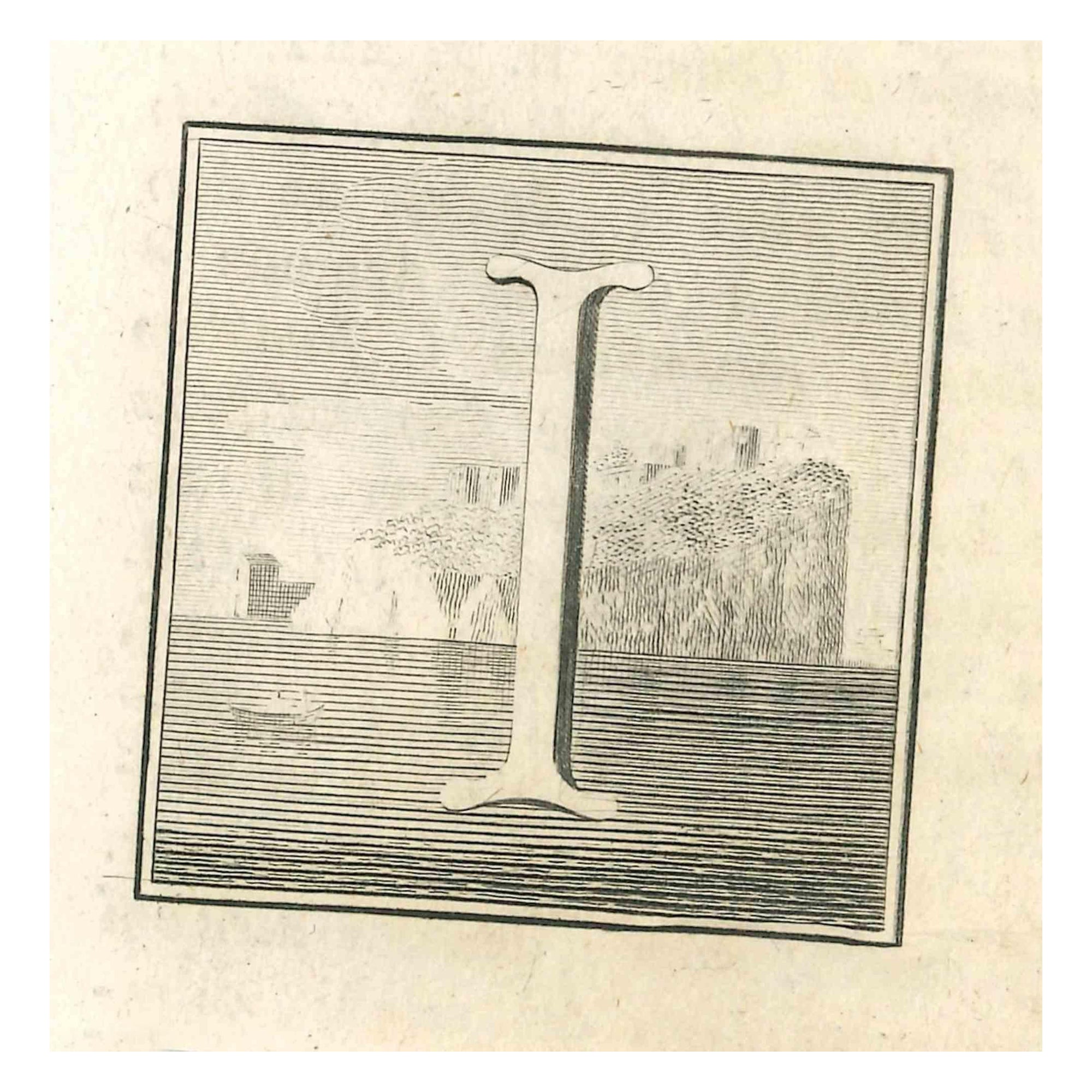 Gaspar Van Wittel (Vanvitelli) Figurative Print - Antiquities of Herculaneum Letter I - Etching - 18th Century