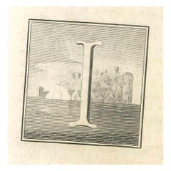 Antiquitäten des Herculaneum Buchstabens I – Radierung – 18. Jahrhundert