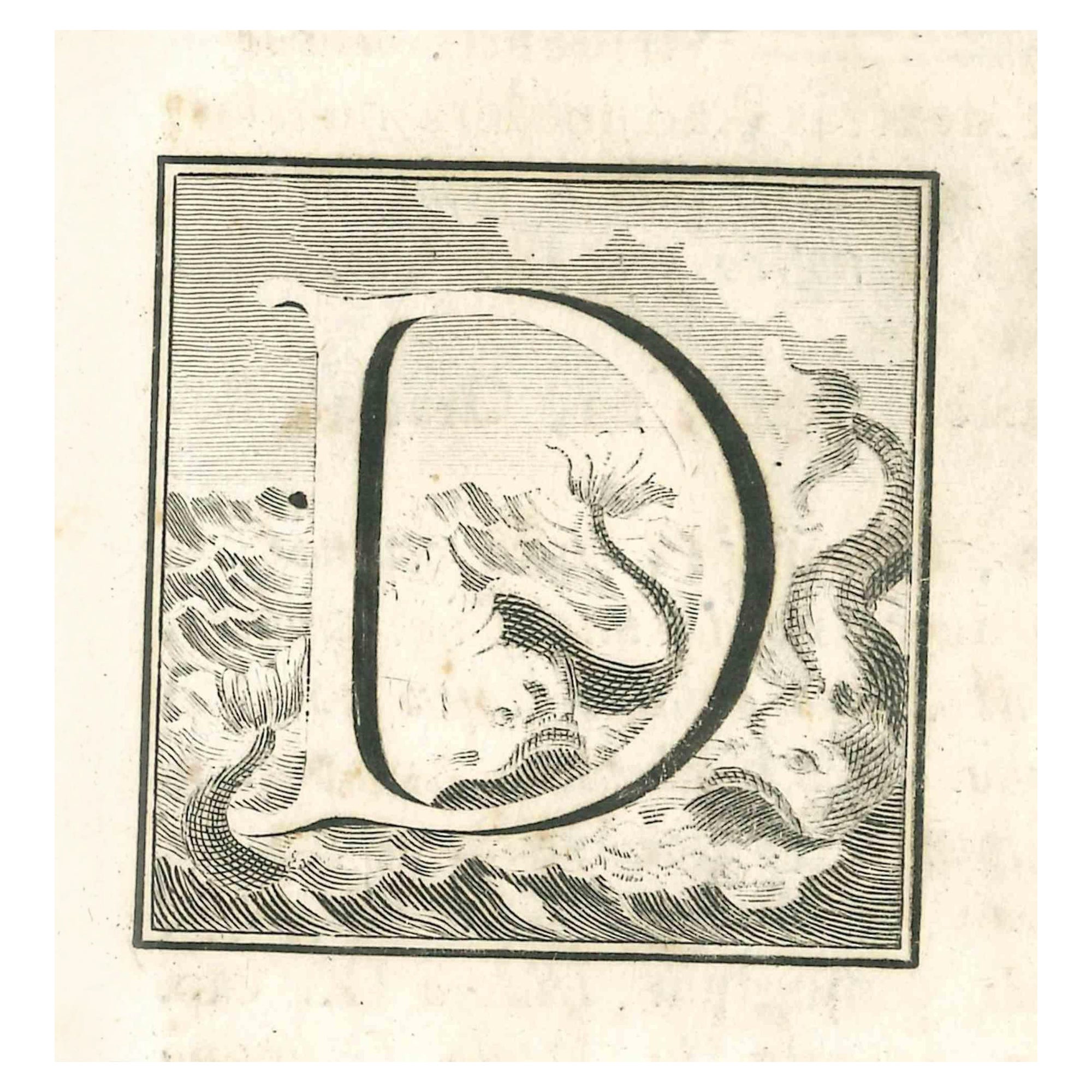 Gaspar Van Wittel (Vanvitelli) Figurative Print - Antiquities of Herculaneum Letter D - Etching by Gaspar V. Wittel- 18th Century