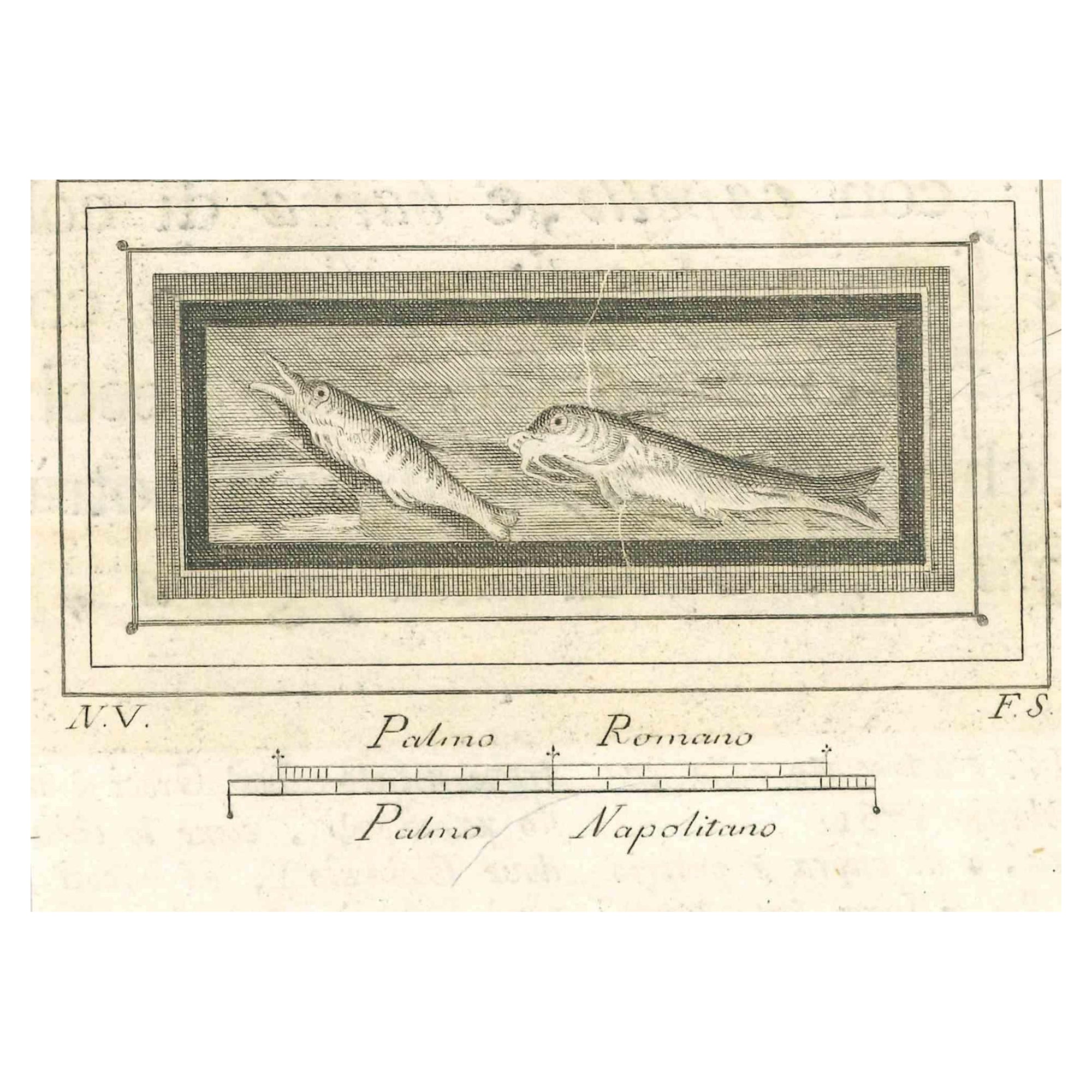 Niccolò Vanni Figurative Print - Ancient Roman Scene - Etching - 18th Century