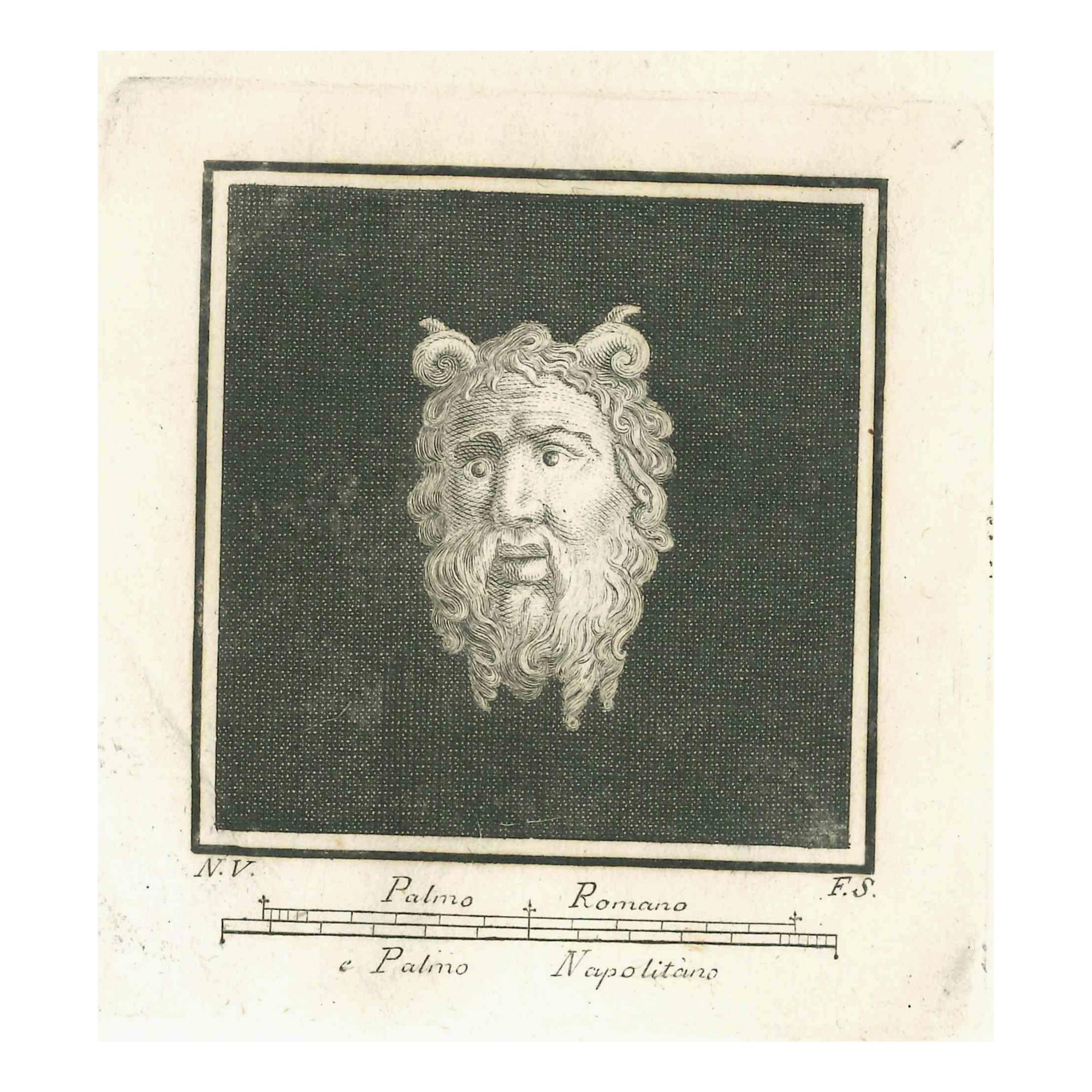 Unknown Figurative Print - Satyr - Etching - 18th Century