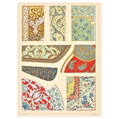 Decorative Motifs- Persian - Chromolithograph by A. Alessio - Early 20th Century