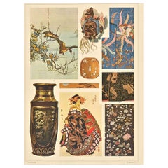 Decorative Motifs- Japanese - Chromolithograph by A. Alessio - Early 20th Centur