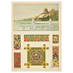 Decorative Motifs- Chinese - Chromolithograph by A. Alessio - Early 20th Centur