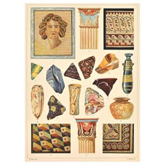 Dekorative Motive – römisch – Chromolithographie von A. Alessio – frühes 20. Jahrhundert