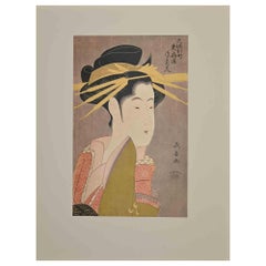 Vintage Shiratsuyu - Screen Print after Chokosai Eisho - Mid-20th century 