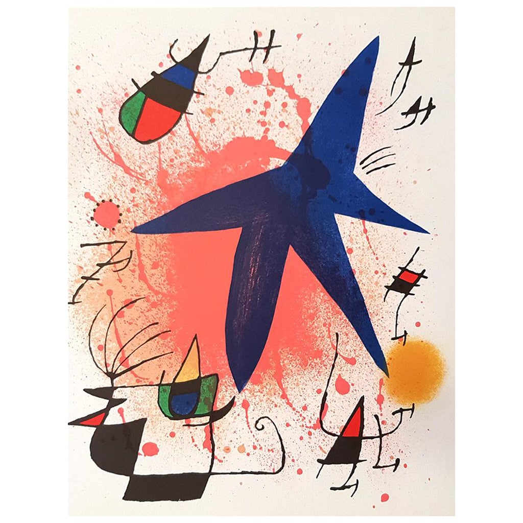 Joan Miró Abstract Print - Miró Lithographe I - Plate I - Lithograph by J. Mirò - 1972