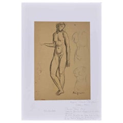 Nude - Drawing by Eugène Robert Pougheon - Early 20th Century