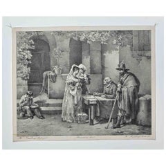 Bonnemaison - Lithographie d'Antoine Haudebourt-Lescot - 1825