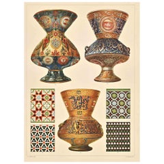 Motifs dcoratifs arabes - Styles arabes - Chromolithographie d'aprs A. Alessio 