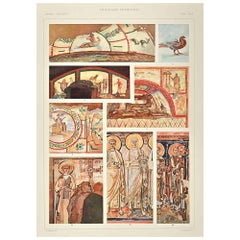 Christian Primitiv-Deko-Stil  Chromolithographie nach A. Alessio