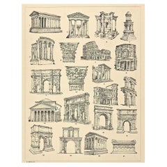 Motifs décoratifs - Styles romains - Chromolithographie d'Andrea Mestica 