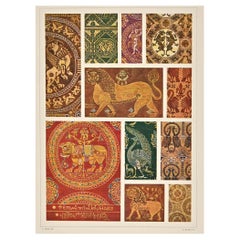 Antique Decorative Motifs - Byzantine Styles - Chromolithograph by Andrea Mestica 