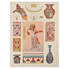Dekorative Motive – Ägyptische Stile – Chromolithographie von Andrea Mestica