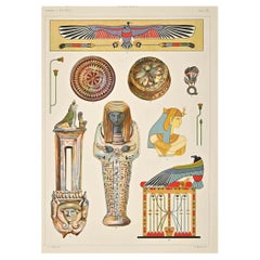 Dekorative Motive – Ägyptische Stile – Chromolithographie von Andrea Alessio 