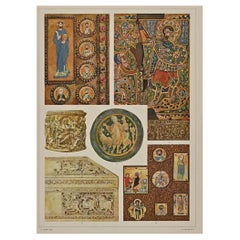 Decorative Motifs - Byzantine Styles - Chromolithograph by Andrea Alessio 