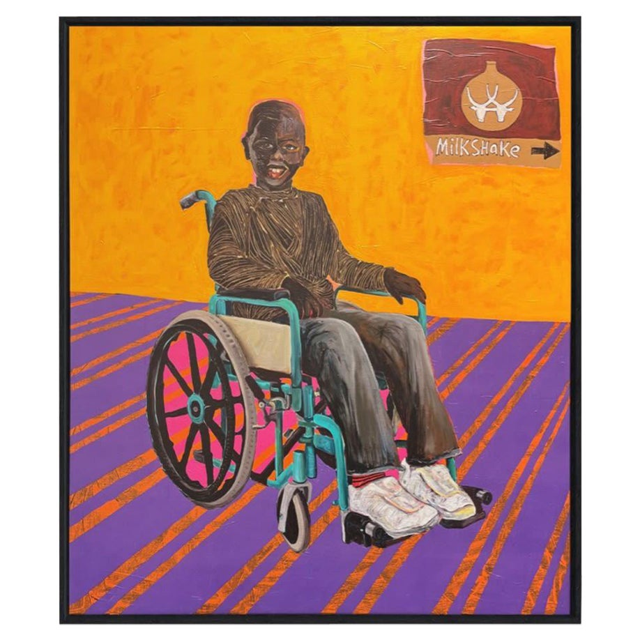 Boy In Wheelchair, von Collin Sekajugo, zeitgenössische afrikanische Kunst, 2022