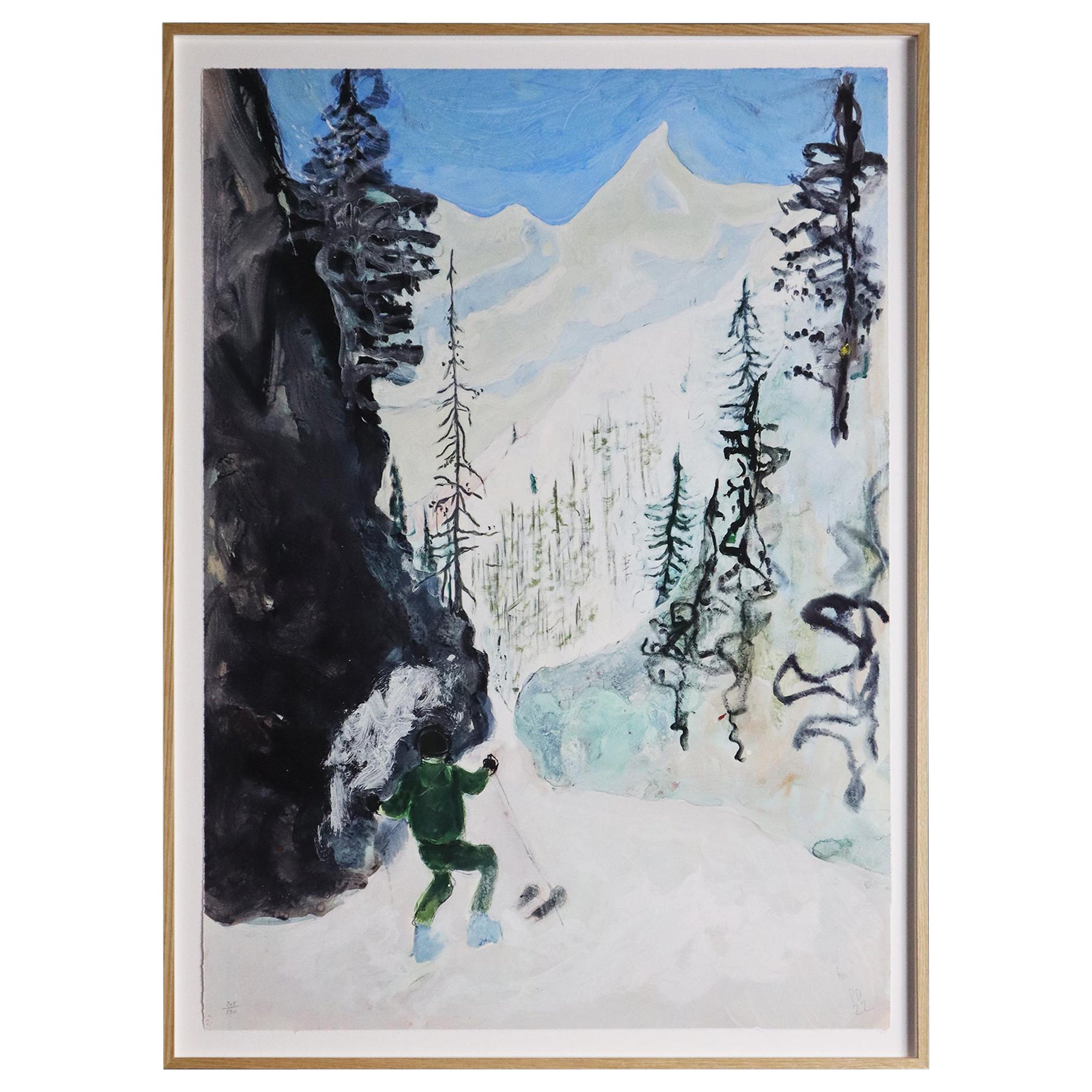 Peter Doig 
D1-1 Couloir 1, 2022
114 x 80 cm
Edition Size 250 + 25 APs, each numbered and hand signed
Giclée Print on Cotton Smooth Rag
Oak frame with Optium Tru Vue Acrylic Glass
In mint condition 

PLEASE NOTE: Images of edition number are example