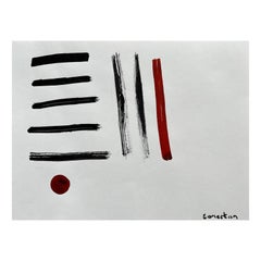 Espressionista astratto britannico Pittura originale ad acquerello Forme e modelli
