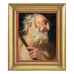  Late 18th century Italian figure painting - Neptune - Oil on canvas Italy