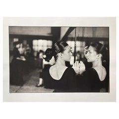 Las reflexiones by James Sparshatt. Photo of dancer in mirror. Platinum Print.