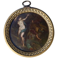 Early 19th Century Oil Painting of Perseus and Andromeda