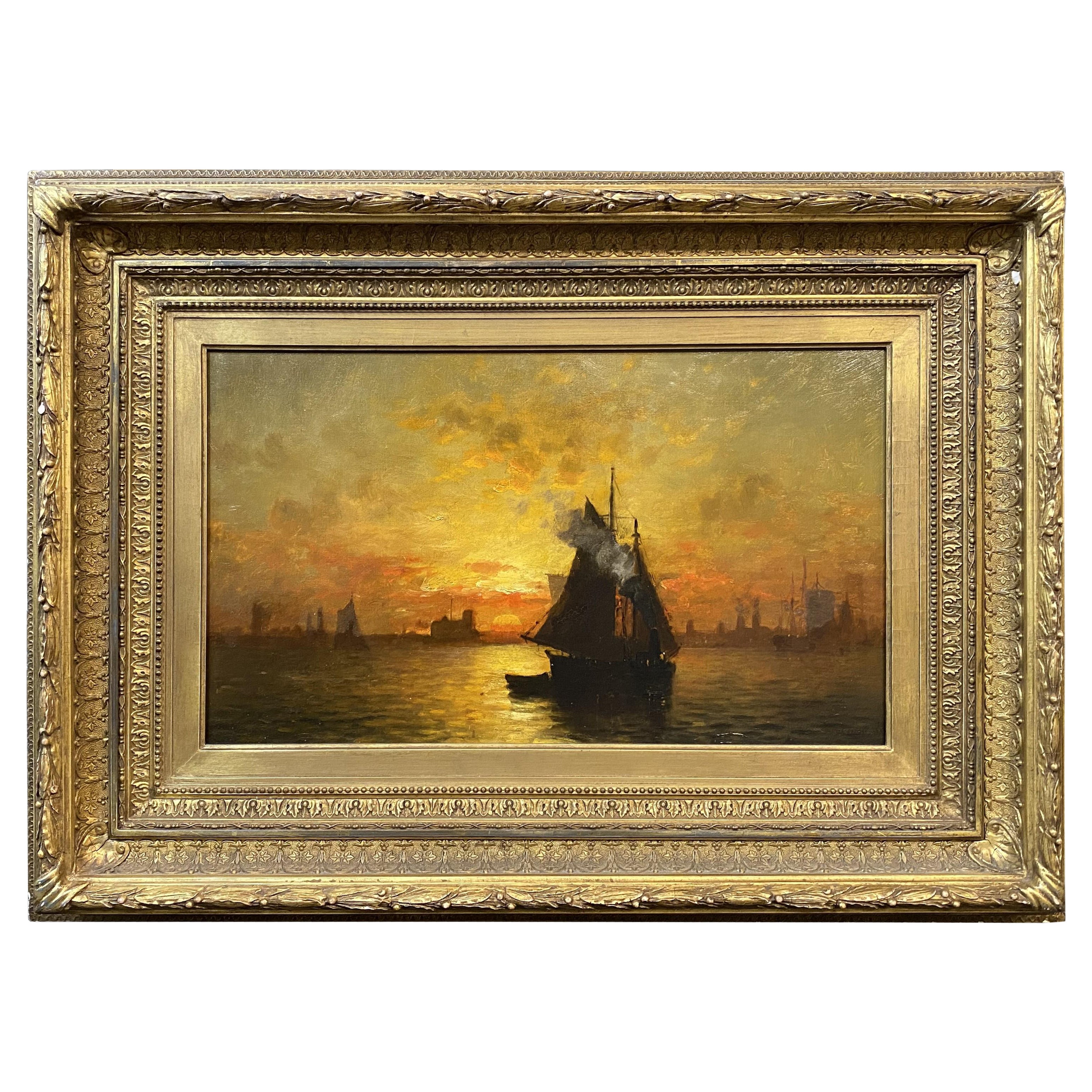 Landscape Painting di Walter Lansil - Fine della giornata