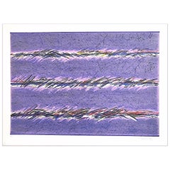 DREAMFIELDS II: PURPLE Signed Lithograph, Multicolor Pastel Abstract