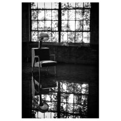 "Contradiction", abandonné, usine, salon, séchage à cheveux, vintage, photographie