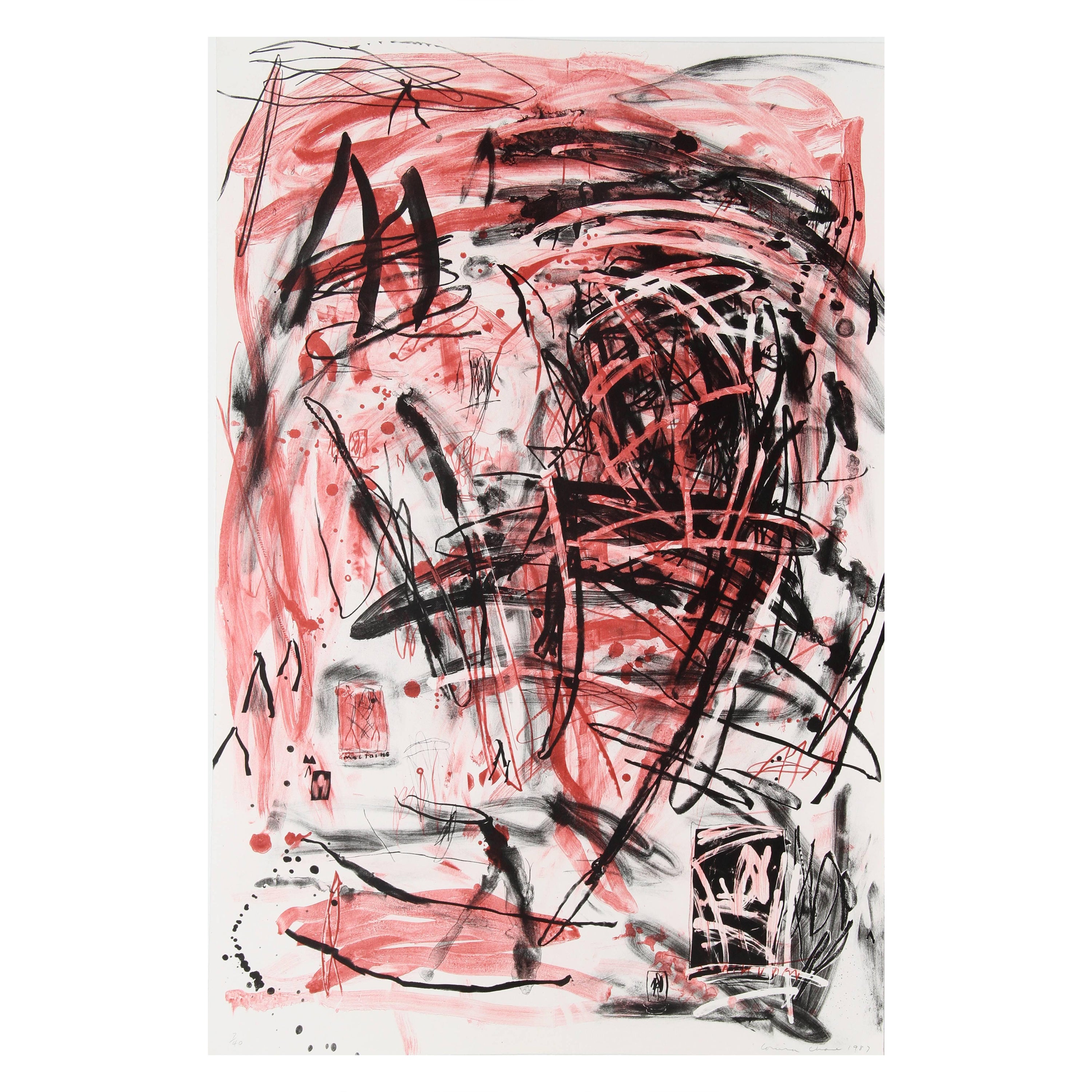 Artistics : Louisa Chase
Titre : Sans titre (Montagne)
Année : 1987
Support : Lithographie, signée et numérotée au crayon
Edition : 30
Format du papier : 44,5 x 30 pouces (111,76 x 76,2 cm)