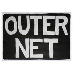 OuterNet, Internet Era Urban Style Painting, Hand Painted Chinese Black Ink 