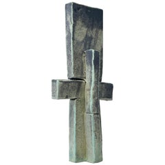 'Cross Reference' Weathered Bronze Ceramic Sculpture