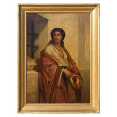 Large Antique Painting of Salome
