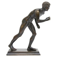 Antique Olympic Runner Bronze Grand Tour Sculpture