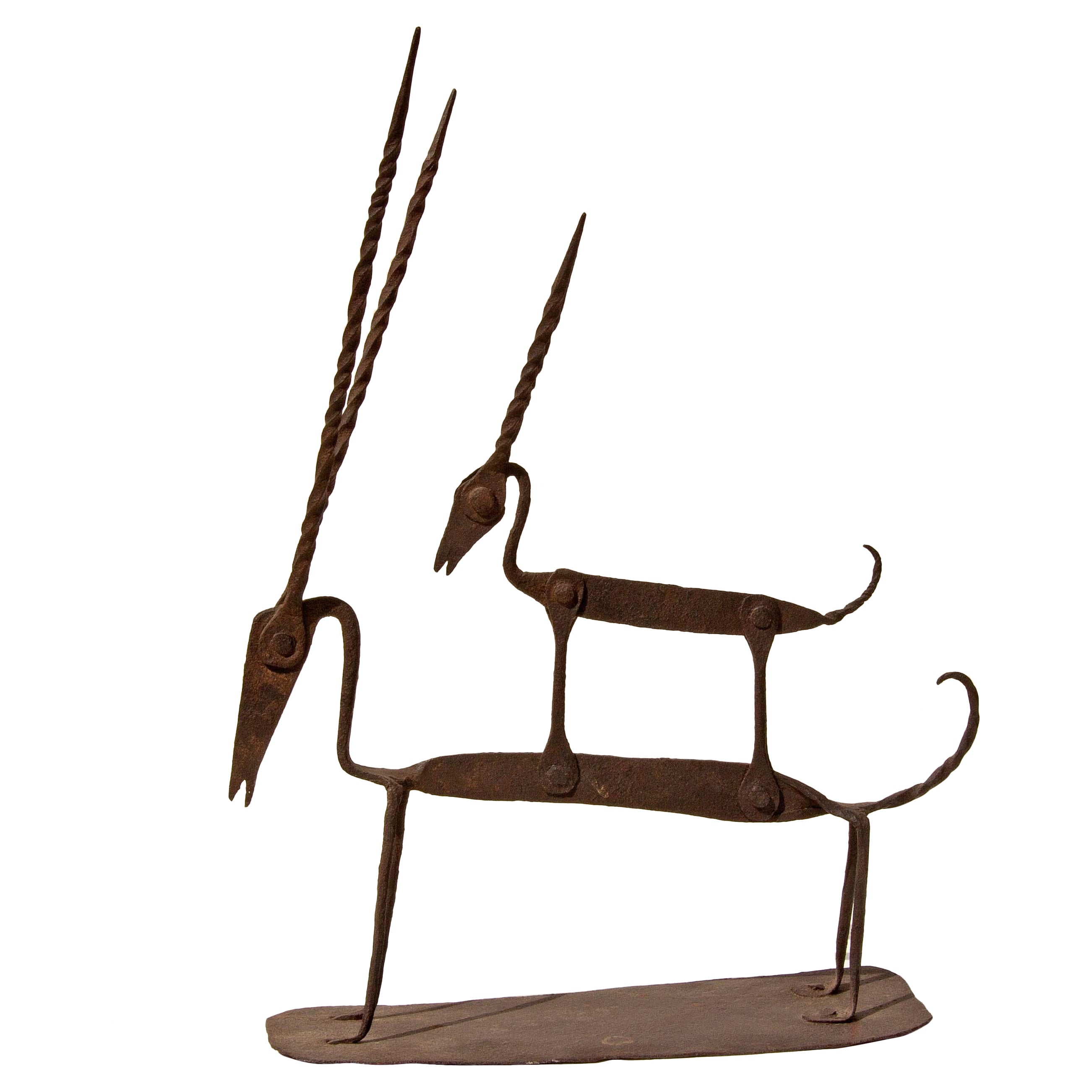 Iron African Style Gazelle Sculpture