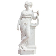 Large   Classical  Marble Sculpture of Greek or Roman Muse 