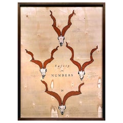 "Safety in Numbers" (Astratto, Contemporaneo, Incorniciato, Tipo, Testo, Vetro da galleria)