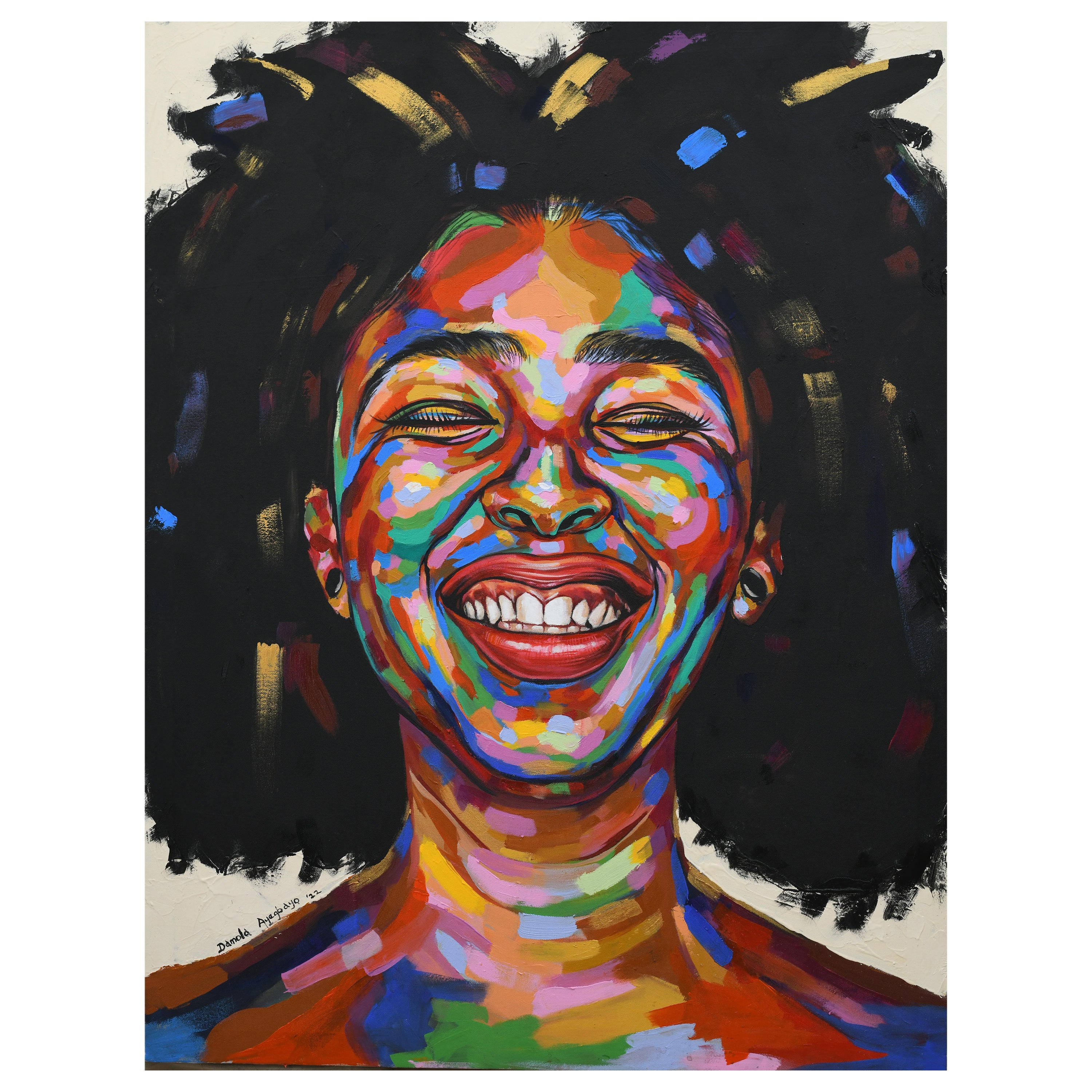 Damola Ayegbayo  Figurative Painting - Celebrate Life 10