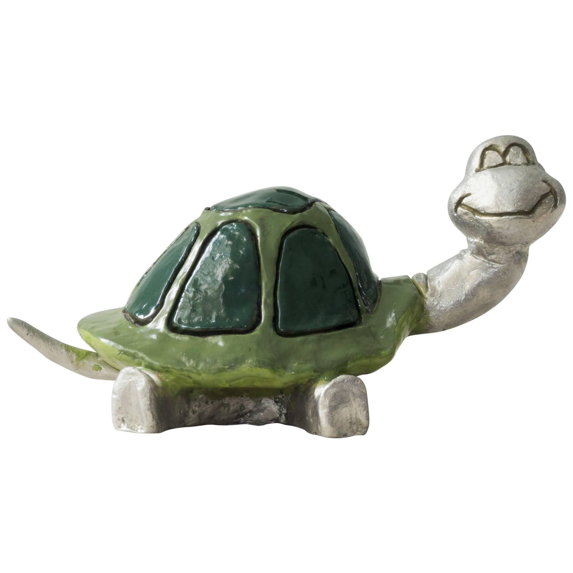 Turtle Paperweight Sculpture by Lauren Steinberg For Sale
