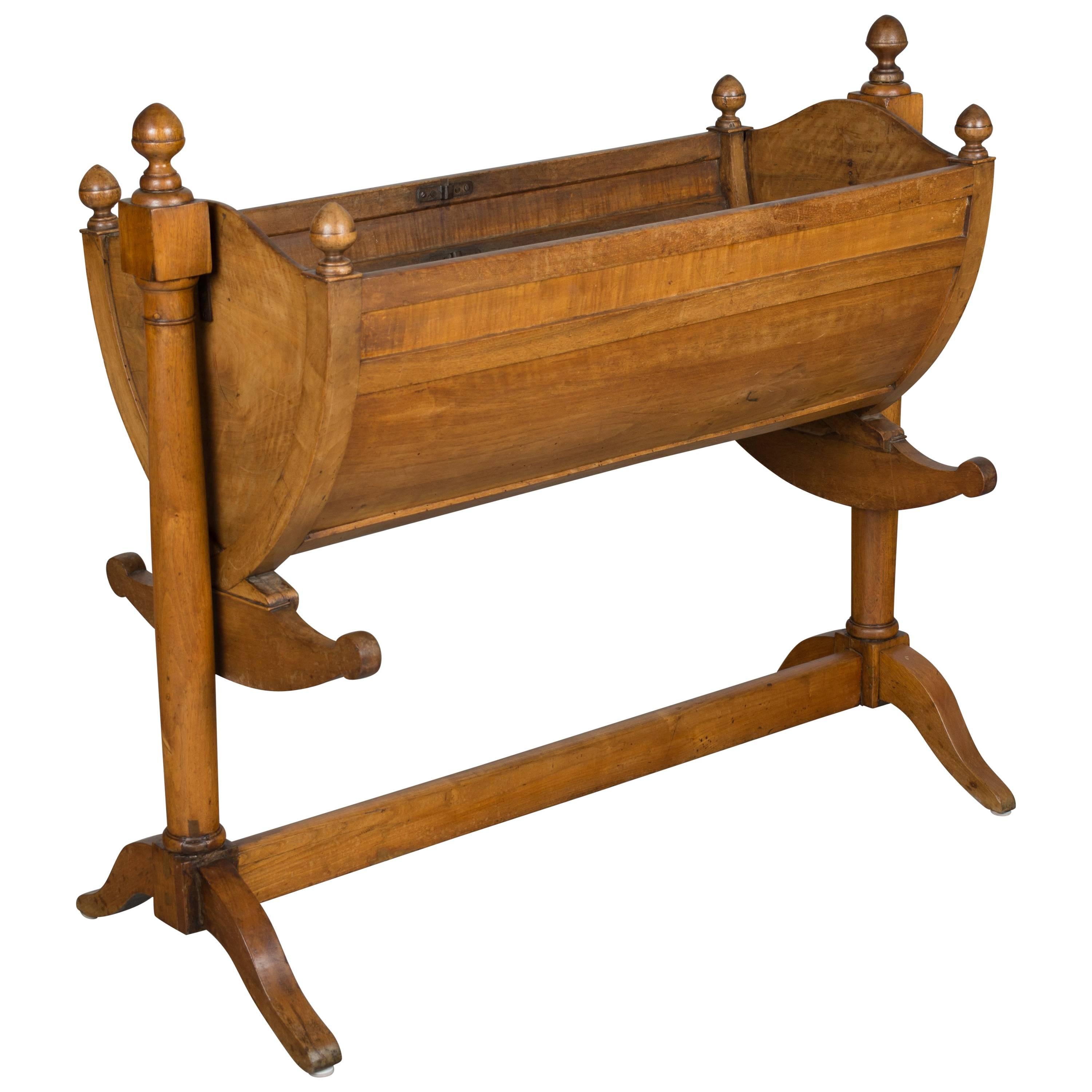19th Century French Empire Style Baby Cradle / Planter Box