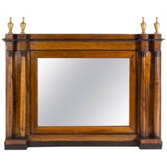 Italian Parcel Ebonized Walnut Mirror, 18th Century,  Great color and scale.