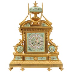 Grande et magnifique horloge en porcelaine d'Ormolu et de Sèvres d'Achille Brocot