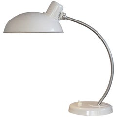 Rare & Highly Stylish Mid-Century Bauhaus Style White Bakelite Table / Desk Lamp
