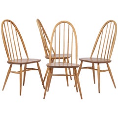 Vintage Set of Four Ercol Dining Chairs